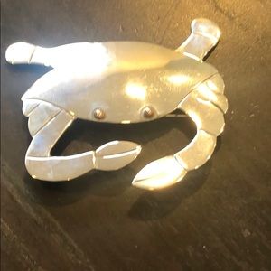Sterling Silver Crab Pin